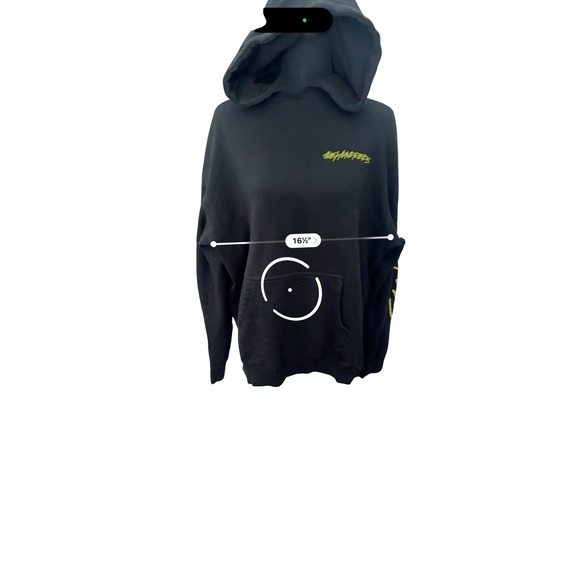 The Hundreds Hoodie Black Yellow Graffiti Bomb Pullover Mens Sweatshirt - Picture 4 of 12